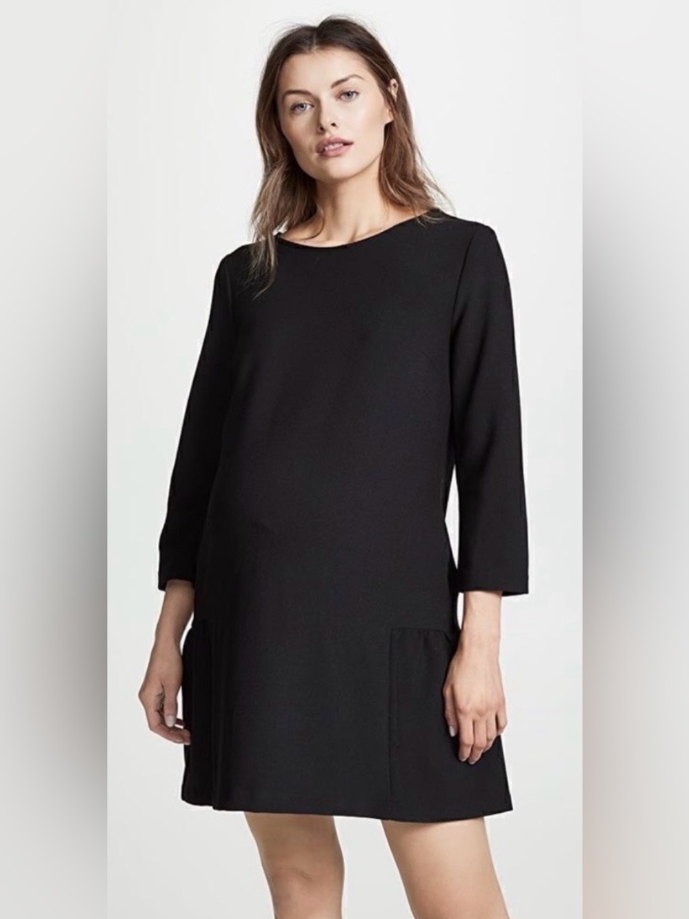 HATCH Maternity Black Crewneck Dress - Like New